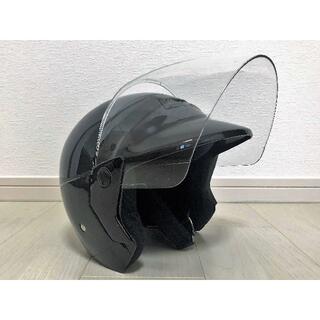 バイク用ヘルメット（黒）フリーサイズ(ヘルメット/シールド)