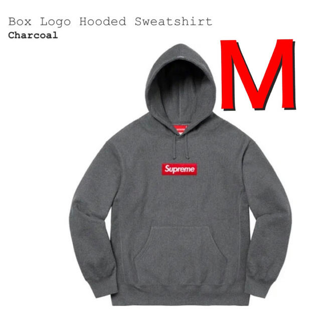 Supreme Box Logo Hooded charcoal Mサイズ