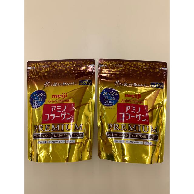 明治(メイジ)のアミノコラーゲンプレミアム詰替28日分　2袋セット 食品/飲料/酒の健康食品(コラーゲン)の商品写真