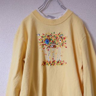 90s 古着 刺繍スウェット　イエロー　DayBreeze(トレーナー/スウェット)