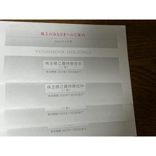 ヨシノヤ(吉野家)の吉野家 株主優待券 12000円分(レストラン/食事券)