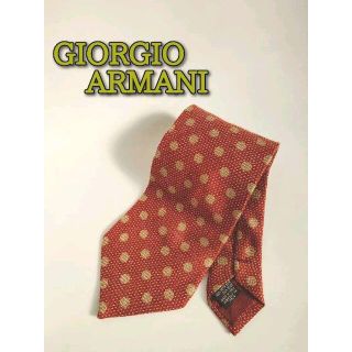 ジョルジオアルマーニ(Giorgio Armani)のGIORGIO ARMANI　ネクタイ　赤　ドット　イタリア(ネクタイ)