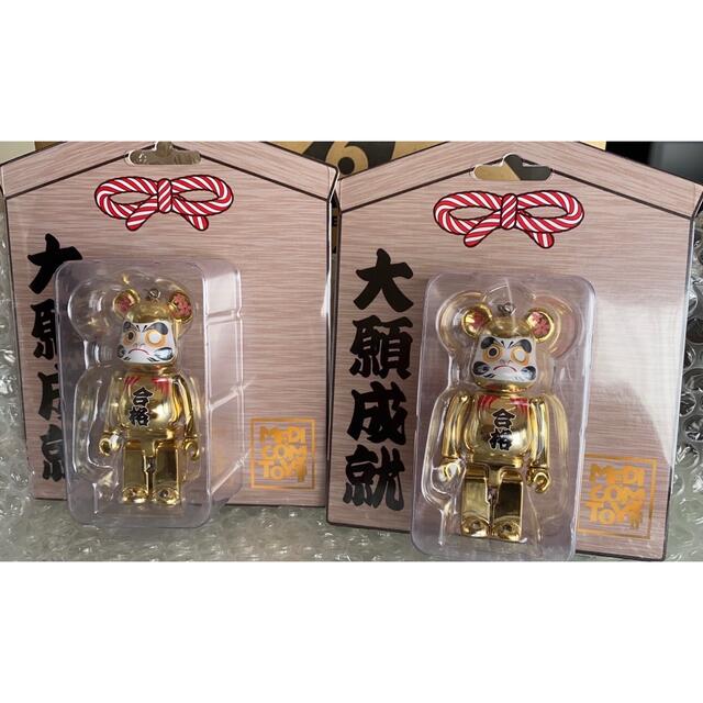 BE@RBRICK 達磨 合格 金メッキ 弐 100％　2個セット