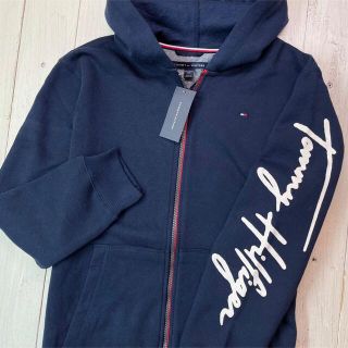 トミーヒルフィガー(TOMMY HILFIGER)のUS限定モデル！1着限定！人気の袖ロゴデザイン/フルジップパーカー/トミー(パーカー)