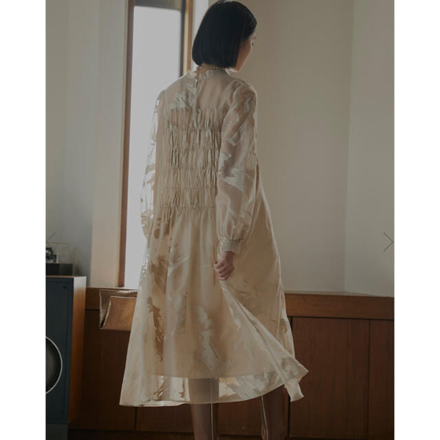 専用Ameri　RUBBER PAINT ART SHEER DRESS