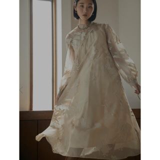 アメリヴィンテージ(Ameri VINTAGE)の専用Ameri　RUBBER PAINT ART SHEER DRESS(ロングワンピース/マキシワンピース)