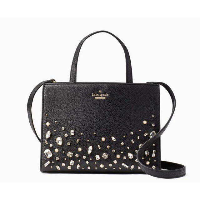 kate spade♡ビジュー　バッグ　ブラックバッグ