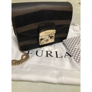 フルラ(Furla)の美品【FURLA】メトロポリス 吉高由里子  ゼブラ ヒョウ柄 フルラ(ショルダーバッグ)