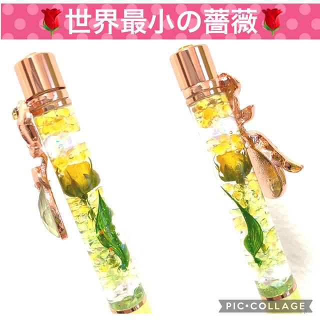 【世界最小の薔薇】〜❄︎Rose❄︎〜ハーバリウムボールペン♪ ハンドメイドの文具/ステーショナリー(その他)の商品写真