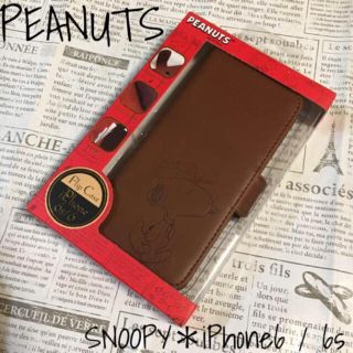 スヌーピー(SNOOPY)の【新品＊未開封】再入荷♡SNOOPY♡iPhone6/6s 手帳型 ケース(iPhoneケース)