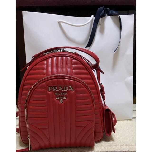 正規品本物#正規品本物【PRADA プラダ ダイヤグラム ポケットレザーリュック】#