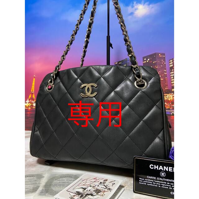 ショルダーバッグ素材CHANEL シャネル【正規品】極美品　　バッグ　マトラッセ　シルバーココ