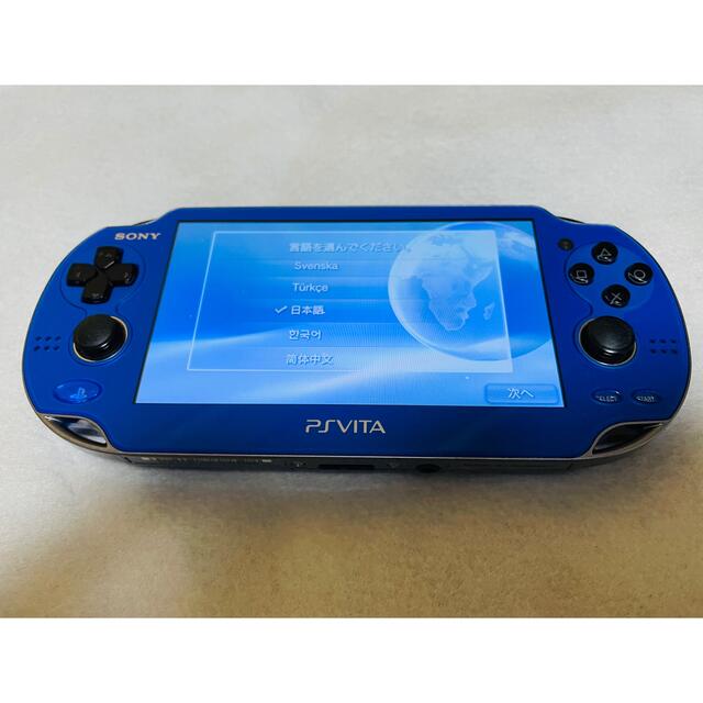 直売激安 PSVita PCH-1000 ZA04 サファイアブルー 動作良好 ...