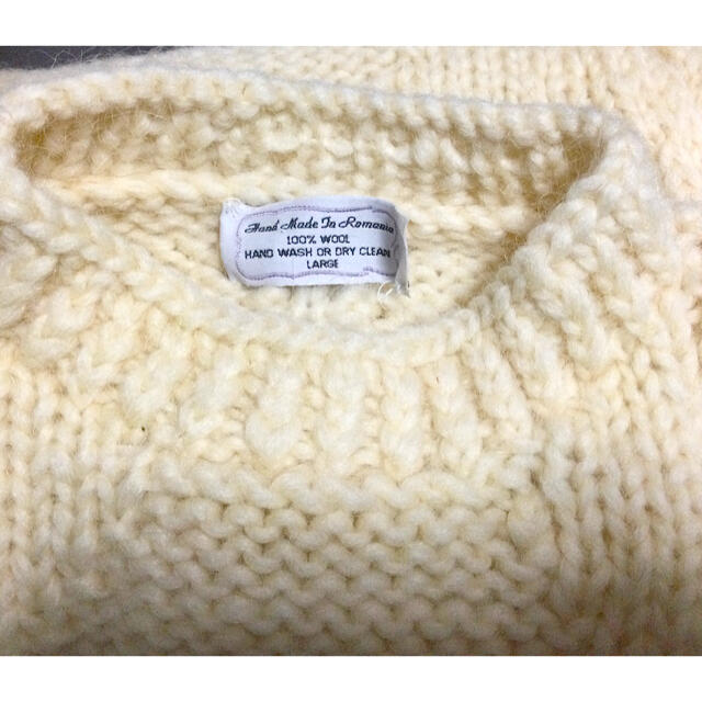 みつあみみたいな編みもよう      おおきなセーター メンズのトップス(ニット/セーター)の商品写真