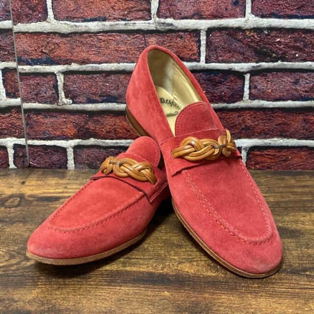 【美品】サントーニ　カモシカ革スエードシングルモンク　Santoni