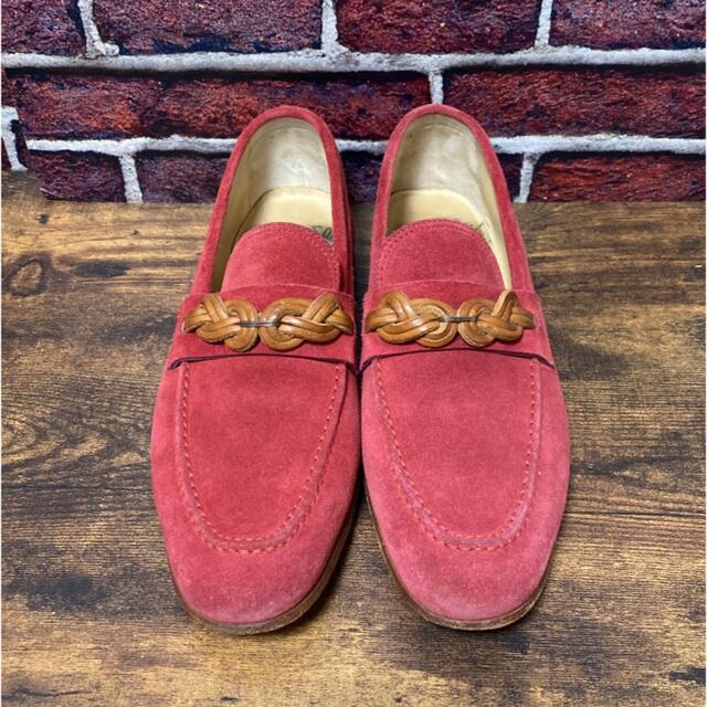 JOHN LOBB(ジョンロブ)のサントーニ Santoni スエードローファー  size/5 Red メンズの靴/シューズ(ドレス/ビジネス)の商品写真