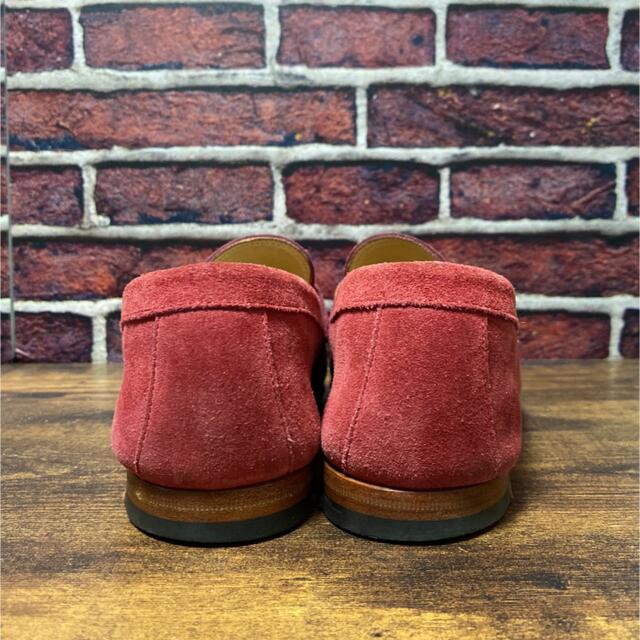 JOHN LOBB(ジョンロブ)のサントーニ Santoni スエードローファー  size/5 Red メンズの靴/シューズ(ドレス/ビジネス)の商品写真