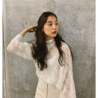 アメリヴィンテージ(Ameri VINTAGE)のアメリビンテージ　MOHAIR LACY KINT レースニット(ニット/セーター)