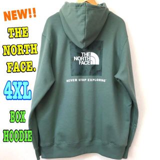 ザノースフェイス(THE NORTH FACE)の良平さん専用 ☆ 新品 ノースフェイス BOX パーカー モスグリーン 4XL(パーカー)