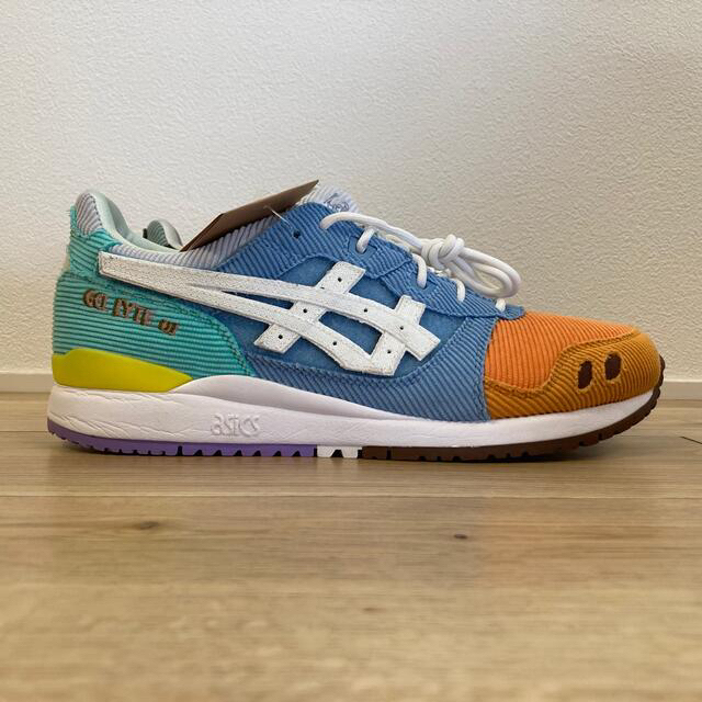 asics(アシックス)の白ストライプ4枚入●SeanWotherspoon x atmos ゲルライト3 メンズの靴/シューズ(スニーカー)の商品写真