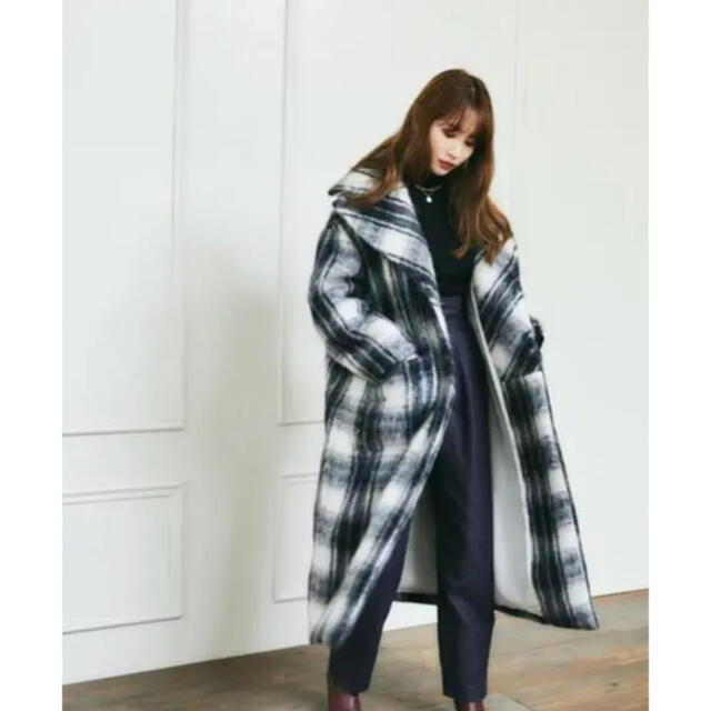 Plaid Wool and Mohair-blend Coat