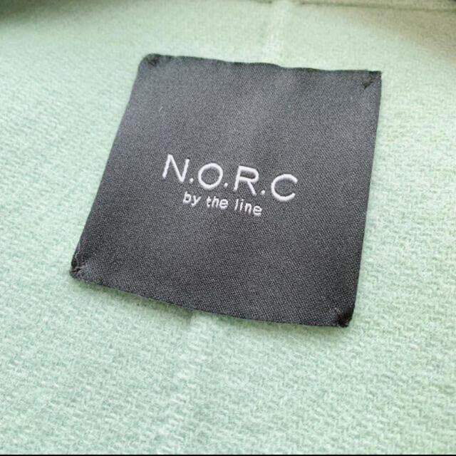 本日限定価格【N.O.R.C】ノークリバーウールコートグリーンsize2 レディースのジャケット/アウター(ロングコート)の商品写真