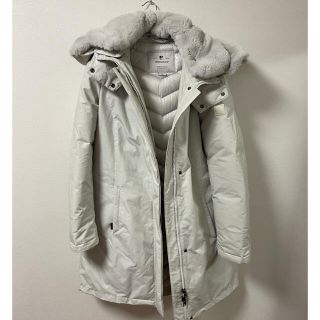 ウールリッチ(WOOLRICH)のみーたん☆様専用　ウールリッチ　ダウンコート　M グレー　オフホワイト(ダウンコート)