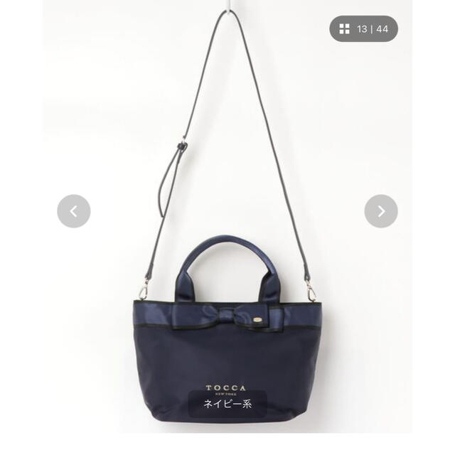 トッカ　TOCCA BICOLOR RIBBON TOTE トートバッグ リボン 2