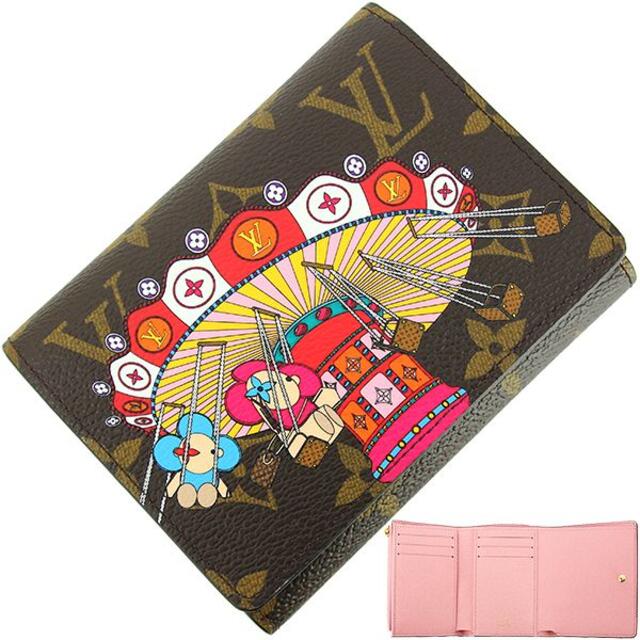 LOUIS VUITTON - ルイヴィトン LOUIS VUITTON ポルトフォイユヴィクトリーヌ モノグラムキャンバス 三つ折り 財布 レディース 未使用 ピンク 2410