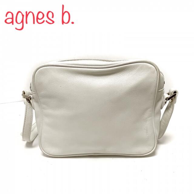 agnes b.(アニエスベー)のagnes b アニエスベー ショルダーバッグ - 白 レザー レディースのバッグ(ショルダーバッグ)の商品写真