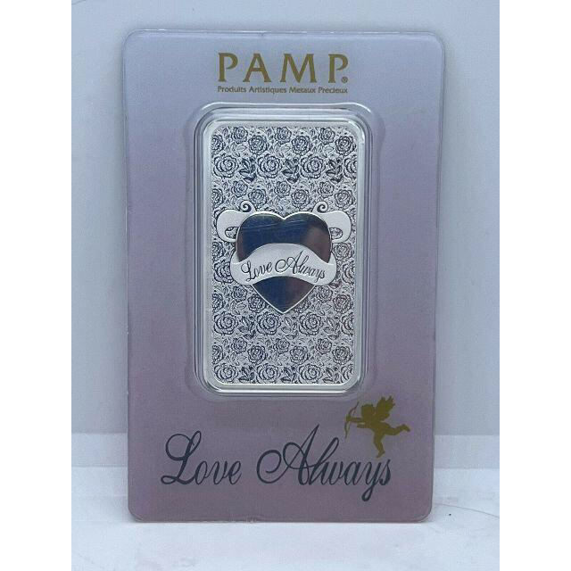 美術品/アンティーク2021　PAMP社　1オンス銀バー　LOVE ALWAYS　海外大人気　！