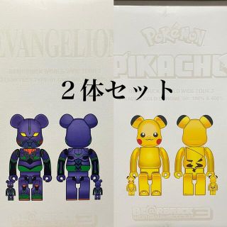 メディコムトイ(MEDICOM TOY)のBE@RBRICK WORLD WIDE TOUR 3 ピカチュウ エヴァ初号機(その他)