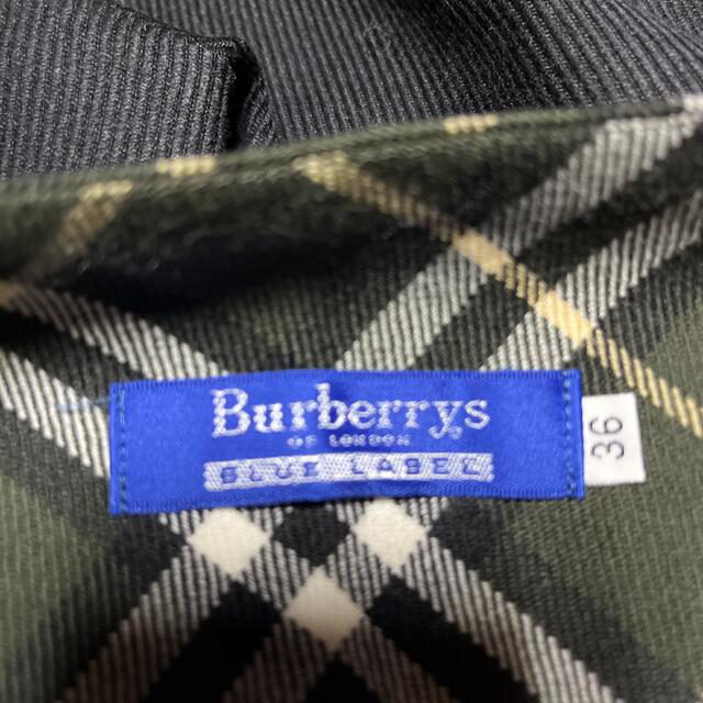 BURBERRY BLUE LABEL(バーバリーブルーレーベル)のBurberry ☆ブルーレーベル　モスグリーンチェック巻きスカート レディースのスカート(ロングスカート)の商品写真