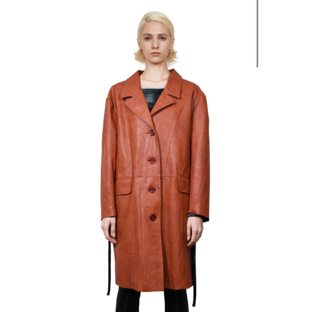 レディースVIAVANDA Long Leather Jacket / BROWN
