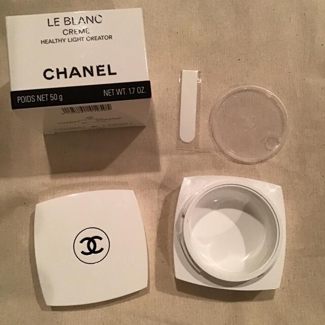 CHANEL(シャネル)の空き容器　残量なし　ルブラン　クリーム　スパッチュラ(ヘラ)付き コスメ/美容のスキンケア/基礎化粧品(フェイスクリーム)の商品写真