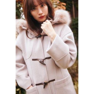 スナイデル(SNIDEL)のFaux Fur Hoodie Duffle Coat herlipto(ダッフルコート)