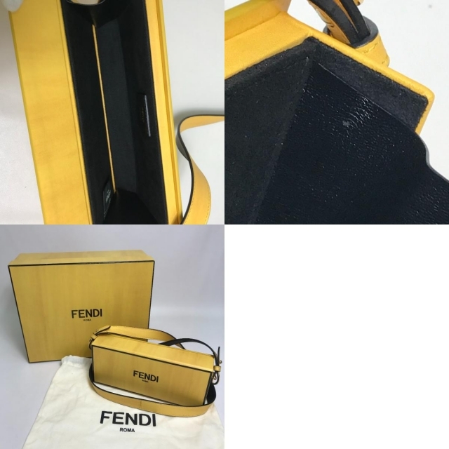 FENDI - 未使用 フェンディ 7VA520 ロゴ 横長 ボックスバッグ