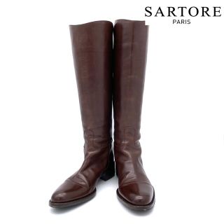 サルトル(SARTORE)のSARTORE サルトル レザー ロングブーツ ブラウン 24cm(ブーツ)