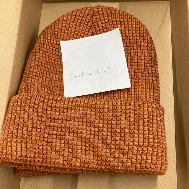 mascot waffle beanie - brown メンズの帽子(ニット帽/ビーニー)の商品写真