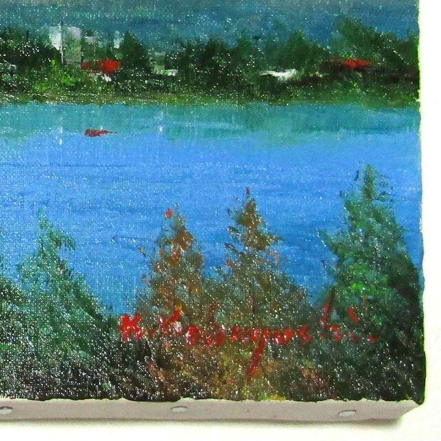 ★ 小林幸三『河口湖（F6号）』油彩画・油絵　風景画　富士山　湖畔・油絵