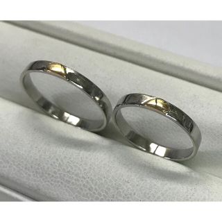 ✨ペアで48,000円✨K18YG&Pt900★ドッキン！HEART・ペアリング