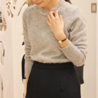 イエナ(IENA)のIENA ＊ ビジューモヘアニット(ニット/セーター)
