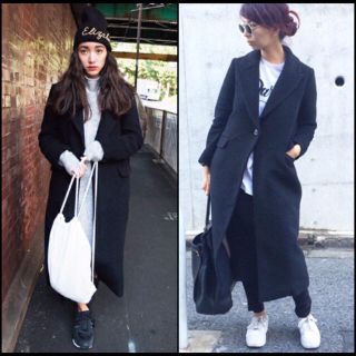 moussy ウール チェスターコート マスタード イエロー マウジースライ