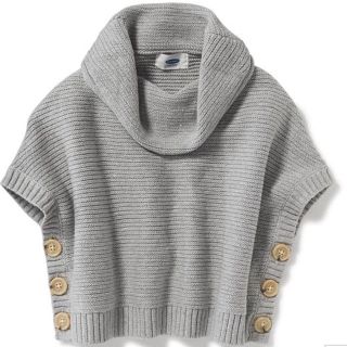 オールドネイビー(Old Navy)の新品 ラメ入りポンチョ＊グレー(ニット/セーター)