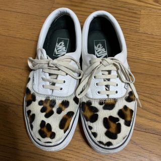 ヴァンズ(VANS)のVANS ERA カーフヘアー レオパード ホワイト レザー 豹柄 ハラコ 限定(スニーカー)