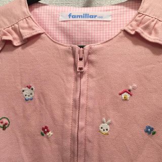 familiar - ファミリア ジャンパースカート 100 ピンクの通販 by しろ ...