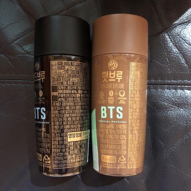 防弾少年団(BTS)(ボウダンショウネンダン)の未使用中身なし！BTS＊コーヒー ラテ 容器のみ ナムジュン ホソク 4本セット 食品/飲料/酒の飲料(コーヒー)の商品写真