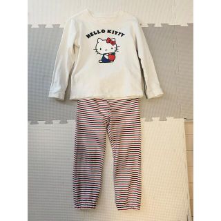 サンリオ(サンリオ)のUNIQLO サンリオコラボ　キティちゃんパジャマ　110 ヘアバンドなし(パジャマ)