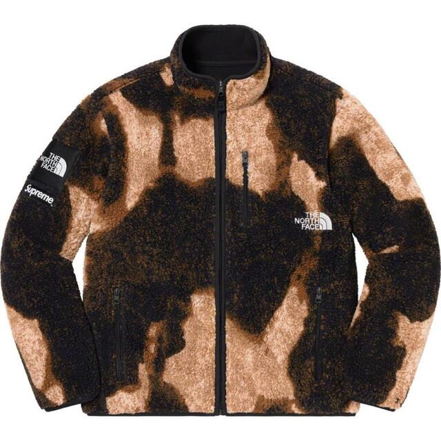 Bleached Denim Print Fleece Jacket