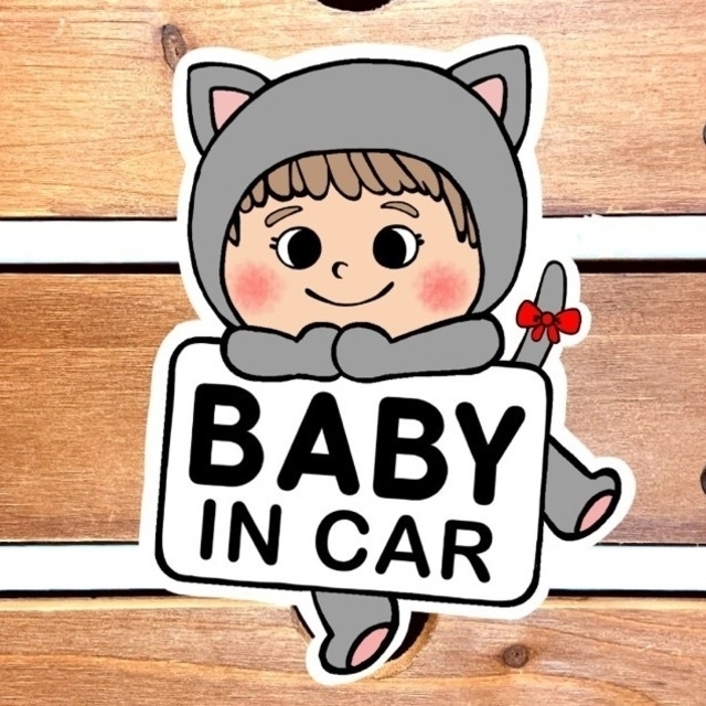 ベビーインカー マグネットステッカー シール 吸盤 ステッカー ...